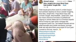 Informasi palsu soal penculikan anak di Lombok Tengah