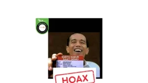 Foto hoax menyebut Jokowi memegang kartu kabur saat demo