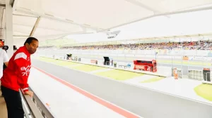 Presiden Jokowi saat menyaksikan MotoGP Mandalika 2023 (istimewa)