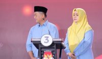 Paslon nomor urut 03, Iqbal-Dinda saat debat ketiga yang diselenggarakan KPU NTB, Rabu, 20 November 2024