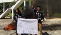 Aksi unjukrasa mahasiswa di STIS Al-Ittihad Bima (dok/istimewa)