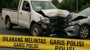 Ilustrasi kecelakaan lalulintas (Meta AI)