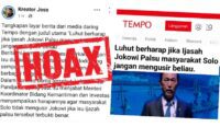 Tangkapan layar gambar hoaks