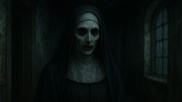 Ilustrasi buatan AI penampakan hantu di tempat horor (ChatGPT)