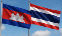 Bendera Kamboja dan Thailand