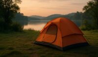 Ilustrasi tenda camping (sumber: AI)