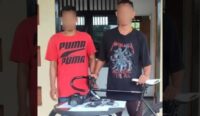 Dua terduga pelaku pencurian di Perumahan Riverside Park Mataram