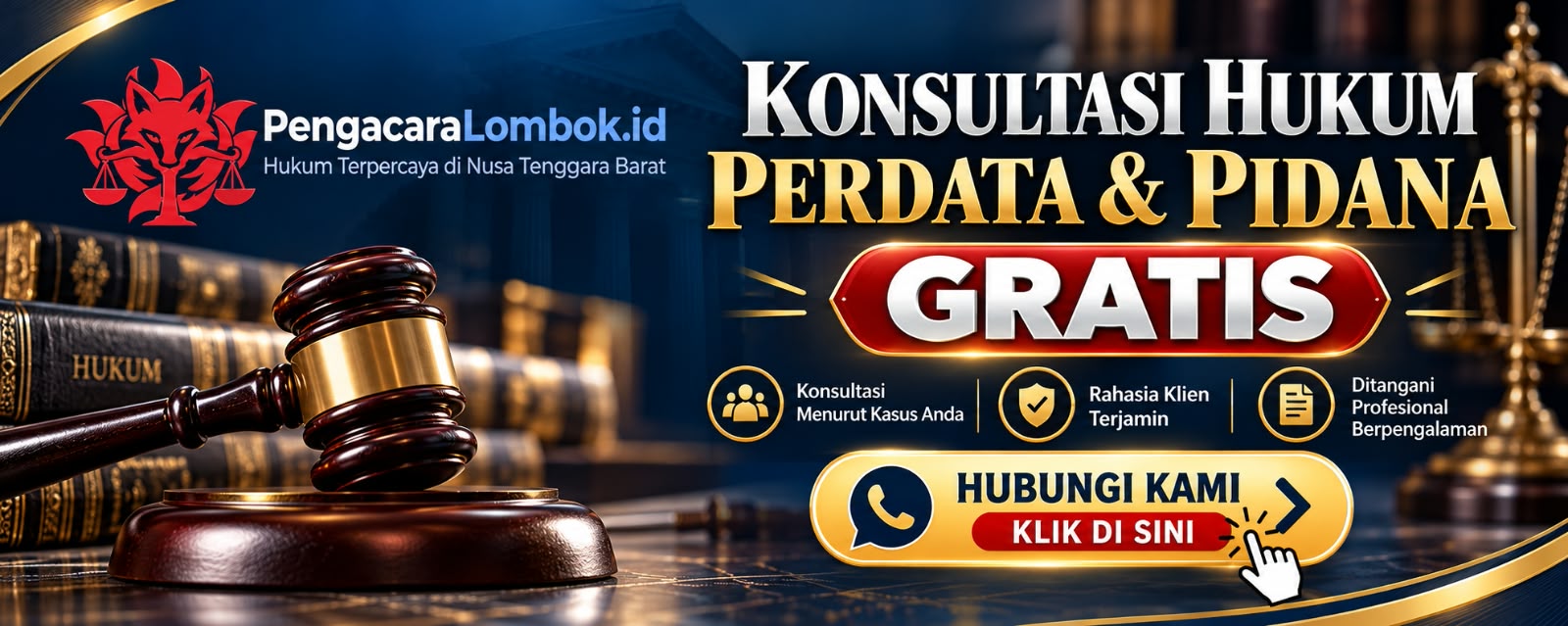 Konsultasi Hukum Perdata dan Pidana Gratis - PengacaraLombok.id
